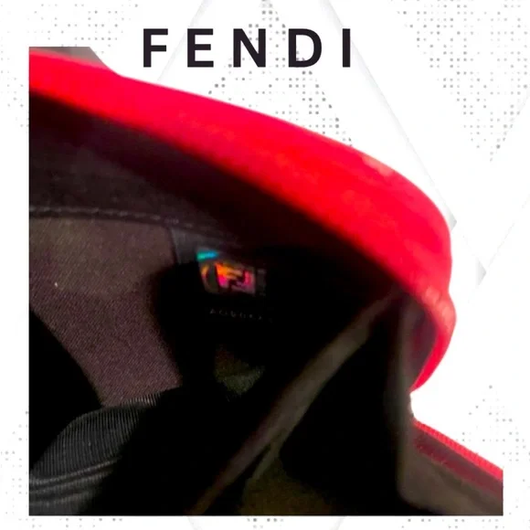 ‼️SOLD‼️Fendi Du Jour Red Perforated Leather Tote Bag and Wallet Bundle - Picture 5 of 8